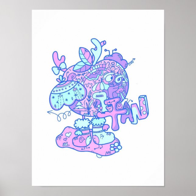 Äppelutskrifter från Kväll vid jul Poster (Framsidan)