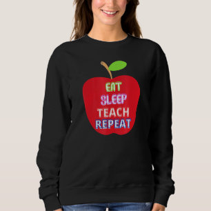 Appen för repetition av sömnpersika för lärare t shirt