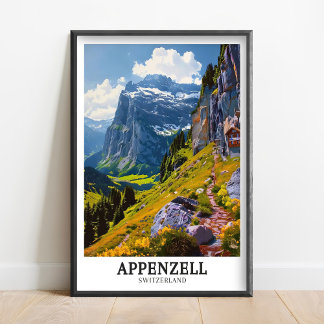Appenzell art - Appenzell Print Ebenalp Mountain Poster