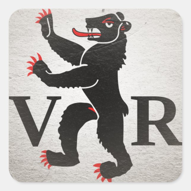 Appenzell Ausserrhoden Fyrkantigt Klistermärke (Framsida)