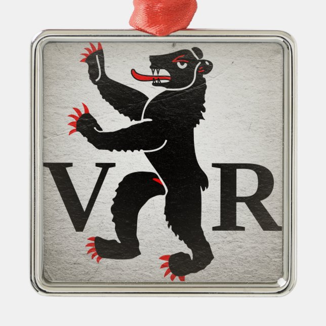 Appenzell Ausserrhoden Julgransprydnad Metall (Framsidan)