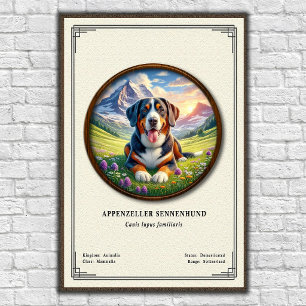 Appenzeller Sennenhund Zoologisk Serie Poster
