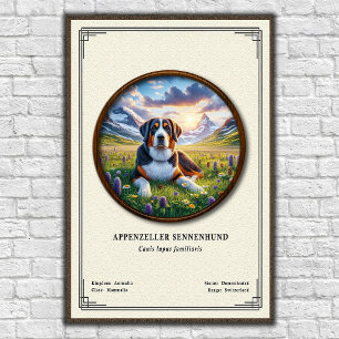 Appenzeller Sennenhund Zoologisk Serie Poster