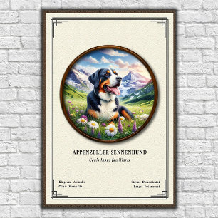 Appenzeller Sennenhund Zoologisk Serie Poster