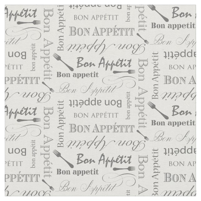 Appetit för gourmet- kökBon Retro typografi Tyg (Närbild)