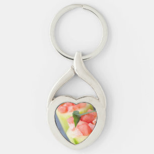 Appetizer Twisted Heart Silverfärgad Nyckelring