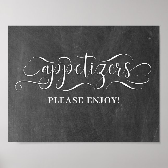 Appetizers Bröllopsdag-tecken Poster (Framsidan)