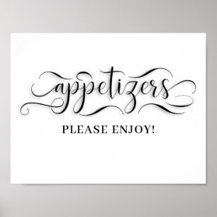 Appetizers Bröllopsdag-tecken Poster