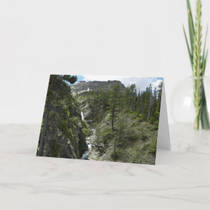 Appistoki Falls och Peak vid Glacier National Park Kort