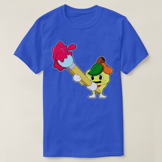 Äppla som målarfärg med färgpensel t shirt (Design framsida)