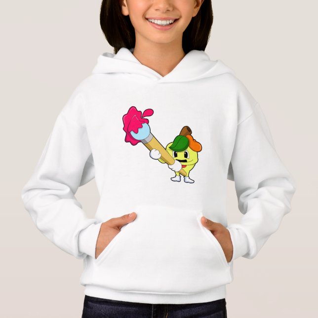 Äppla som målarfärg med färgpensel t shirt (Framsida)