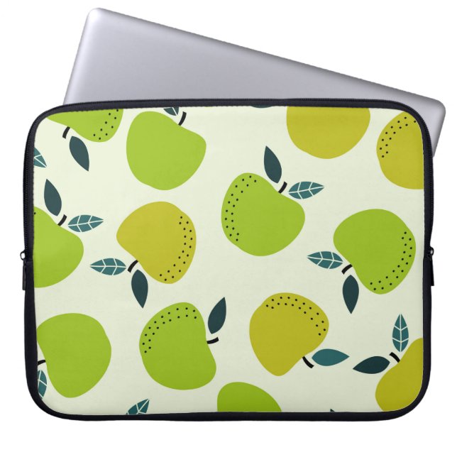 Äppla sömlös mönster. Motivering av frukttema.a. Laptop Fodral (Framsidan)