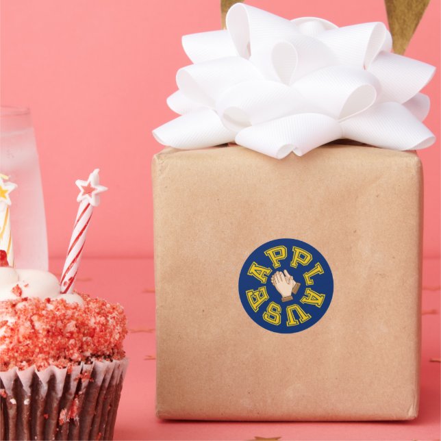 Applåder Runt Klistermärke (Fest)