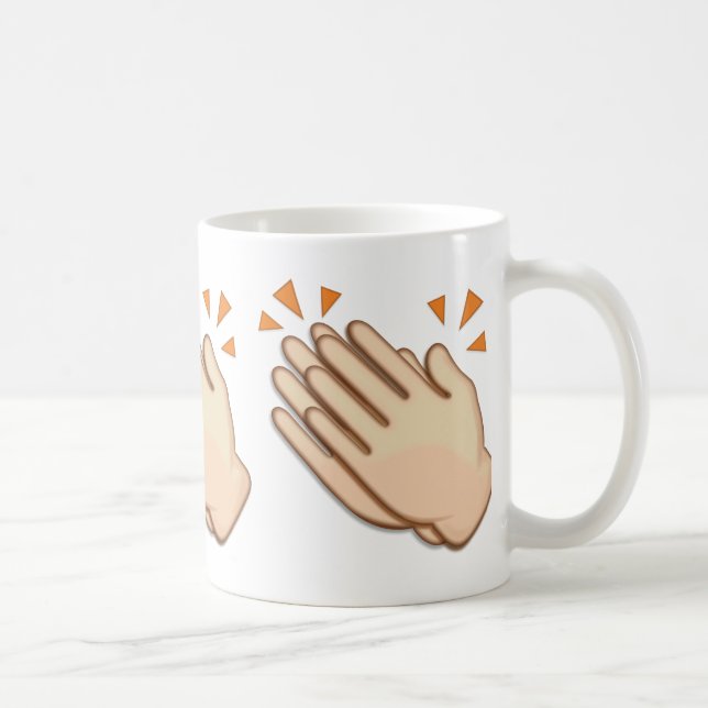 Applådera händer underteckna Emoji Kaffemugg (Höger)