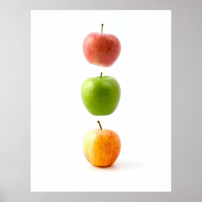 Äpplar den förbjudna Flytande fruktkonst Poster (Framsidan)