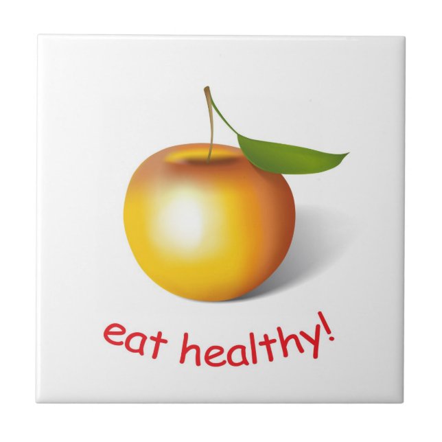 Äpple 3-d kakelplatta (Framsidan)