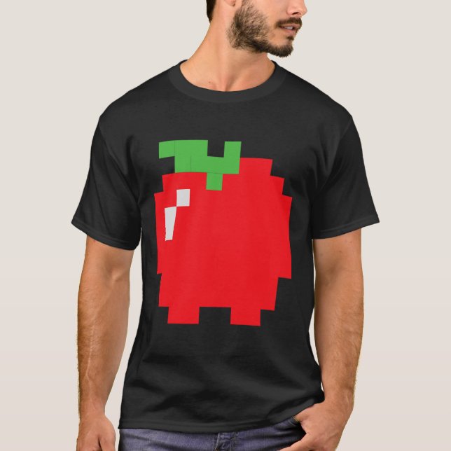 Apple 80s Video Game Halloween Group Costume T Shirt (Framsida)