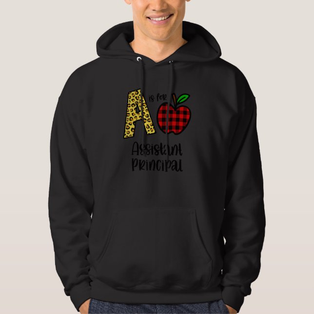 Apple A Är För Biträdande Rektor Höstterminen  Hoodie (Framsida)