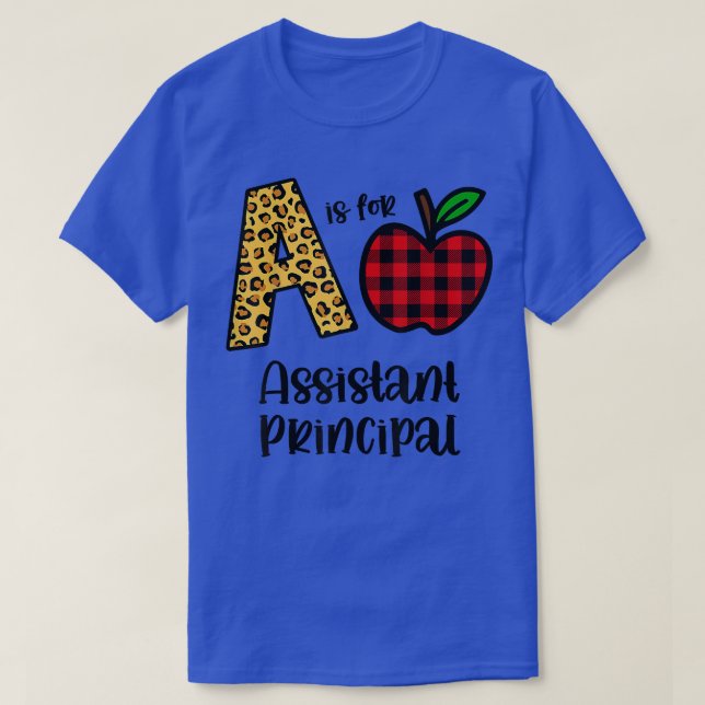 Apple A Is For Assistant Principal, Back To School T Shirt (Design framsida)
