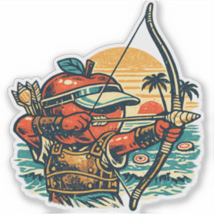 Apple Archer Beach Target — Vintage sommar Klistermärken