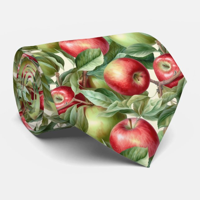 Äpple av coola med rutad grönt mönster slips (Rullad)