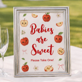 Äpple av mitt öga Baby Shower Bebisar är söta Förm Poster