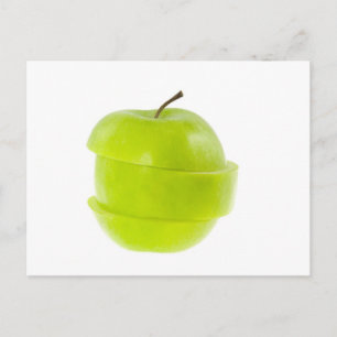 Äpple av segmenterad grönt vykort