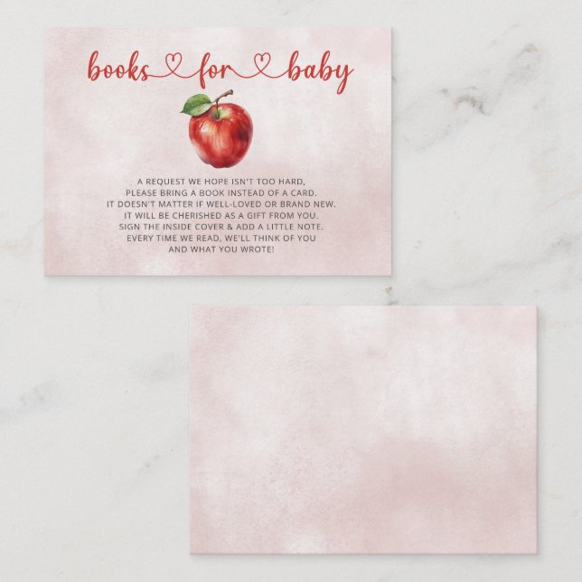 Äpple av Vårt Öga Höst Baby Shower Bok Begäran Tilläggskort (Fram/baksida)