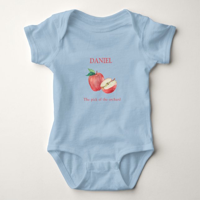 Apple Baby blue Bodykostym T Shirt (Framsida)