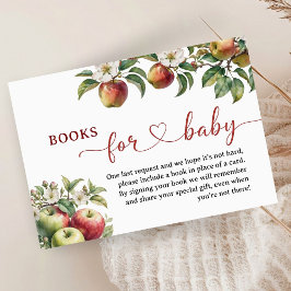 Apple Baby Shower Fall Orchard Bokar för Baby Tilläggskort