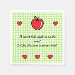 Apple Baby Shower Napkins – “Sweet Little One” Pappersservett