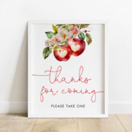 Apple Baby Shower Tack för att du Poster
