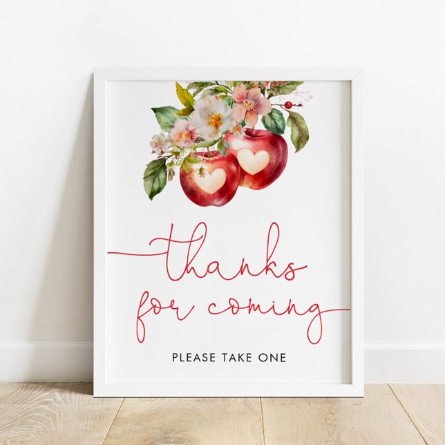 Apple Baby Shower Tack för att du Poster (Skapare uppladdad)