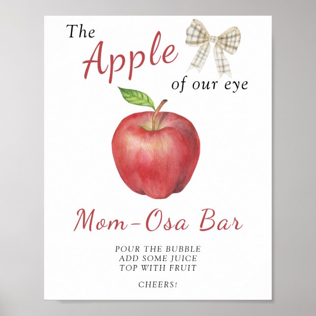 Apple babydusch - Mamma-osa pub Poster (Framsidan)