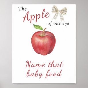 Apple babydusch - Namn som baby mat Poster
