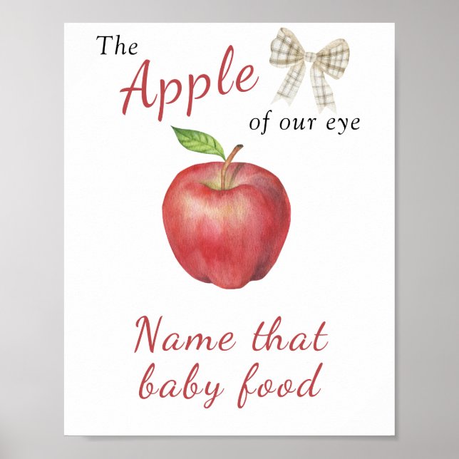 Apple babydusch - Namn som baby mat Poster (Framsidan)