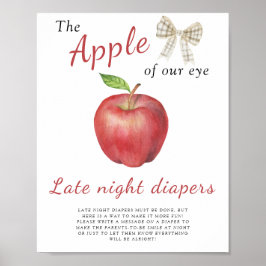 Apple babydusch - Sent nattblöjspel Poster
