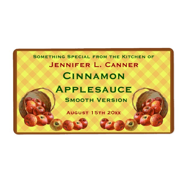 Äpple Basket på Gult Play Fraktsedel (Framsidan)