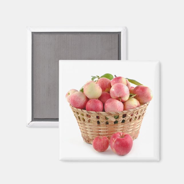 Äpple Basket, skörd, hösten Magnet (Front/Back)