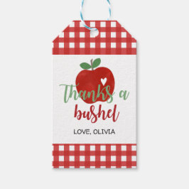Apple Birthday Tack en Bushel Favor Gift-Märkre Presentetikett