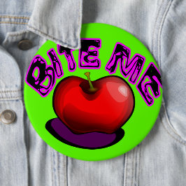 Apple BITE ME Nostalgisk Retro 90-talsnål Knapp
