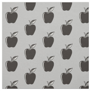 Apple Black Mönster Tyg