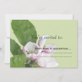 Apple-blommande blommor-partiinbjudan inbjudningar