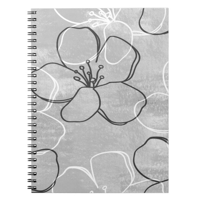 Apple Blommar Dream: Abstrakt Ornament Anteckningsbok (Framsidan)