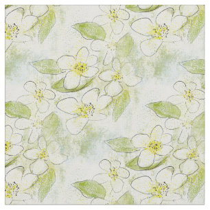 Apple Blommar Fabric Tyg