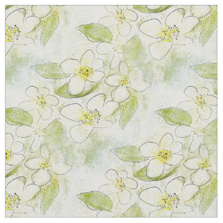 Apple Blommar Fabric Tyg