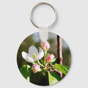 Apple blommar nyckelring