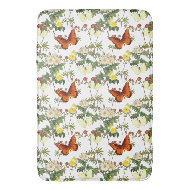 Äpple blommar och Butterflies Heritage Bilder Badrumsmatta (Framsidan (Vertikal))