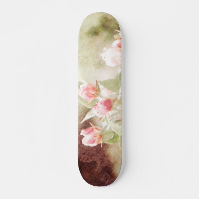 Apple-Blommar Old School Skateboard Bräda 18 Cm (Framsida)