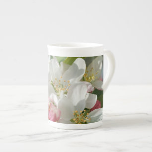 Apple Blommar Rosa & White Flowers Benporslin Mugg